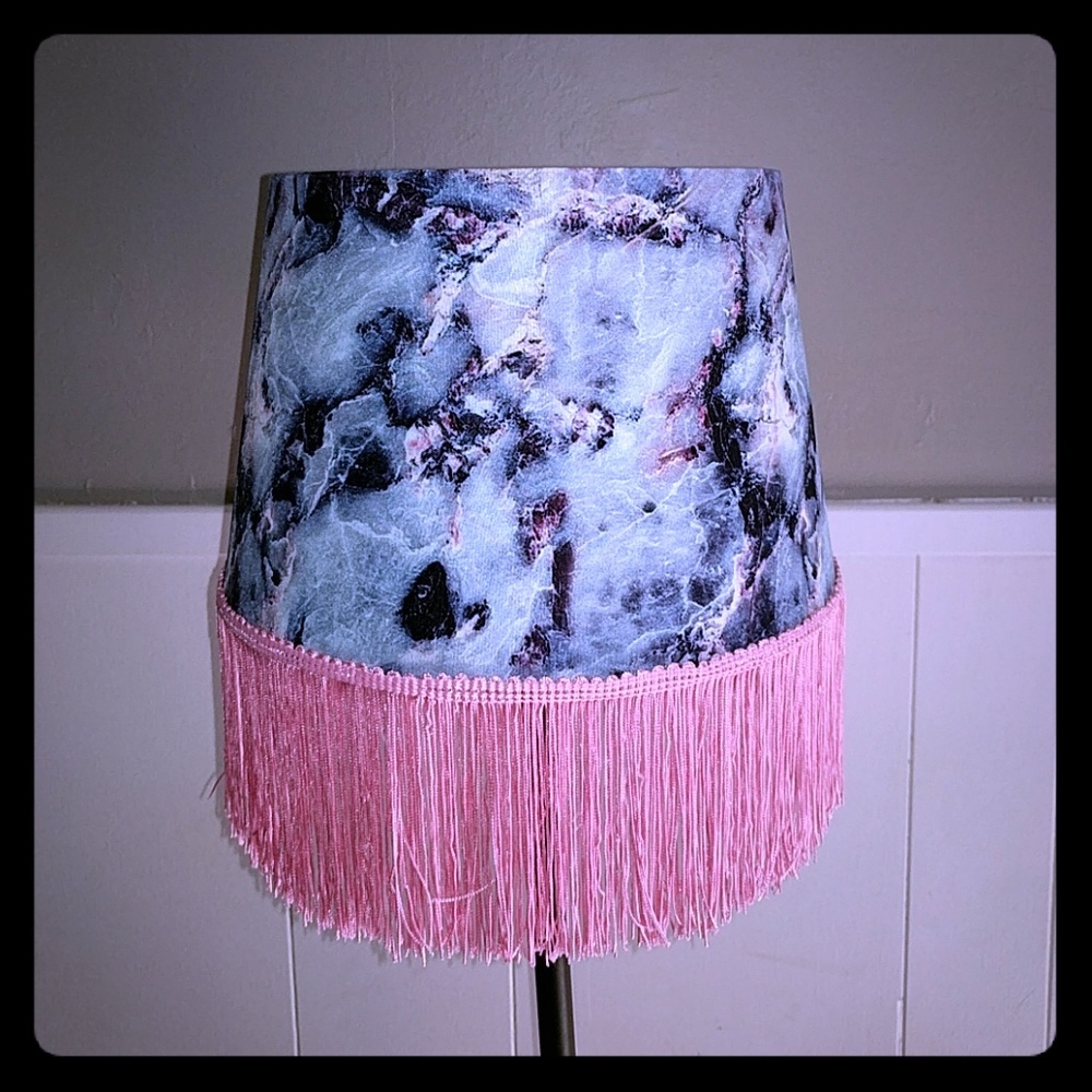 Custom fringe lampshade